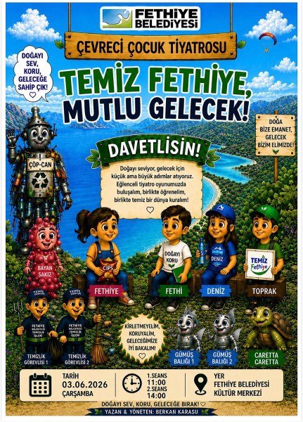 Çevre Bilinci Sahneye Taşınıyor: Çocuklardan “Temiz Fethiye” Oyunu